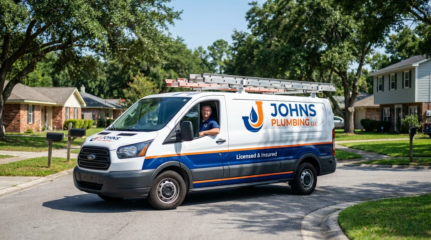 Johns Plumbing LLC service van in Harker Heights, TX