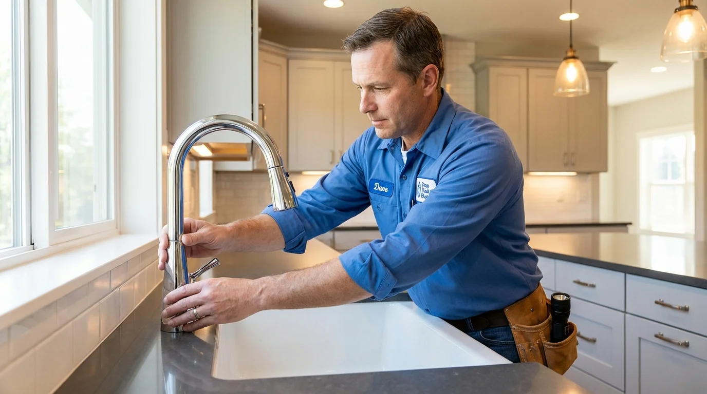 Kitchen faucet installation by Johns Plumbing LLC in Harker Heights